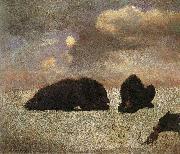 Albert Bierstadt Grizzly bears Sweden oil painting artist